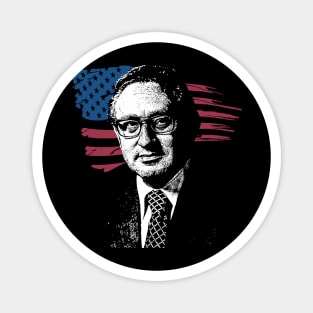 Henry Kissinger with American Flag Magnet